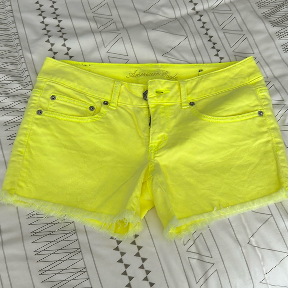 American Eagle neon yellow shorts